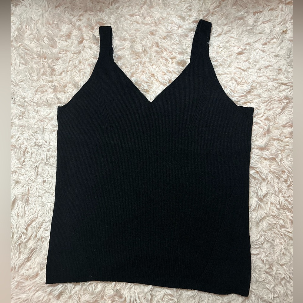 Knitted Black Tank